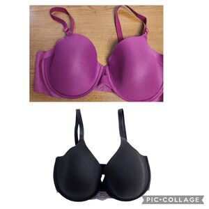 Olga & Adore Me SET OF 2 38D: 1-Olga red/pink underwire bra. 1-Adore Me Lightly